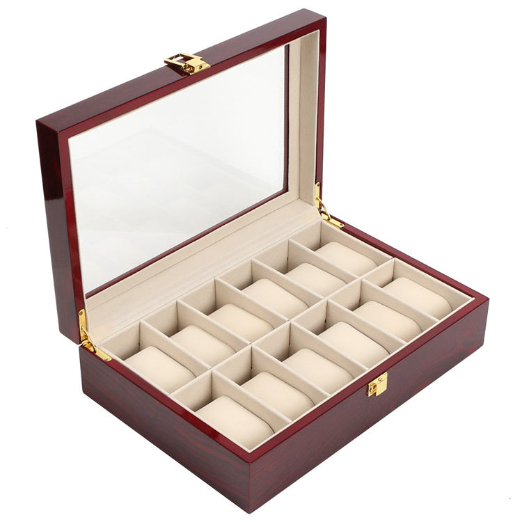 Houten luxe horloge doos horloge opbergdoos