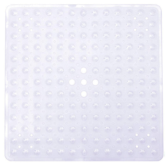 Antislip douchemat met luchtbellen en lekgaatje met zuignap