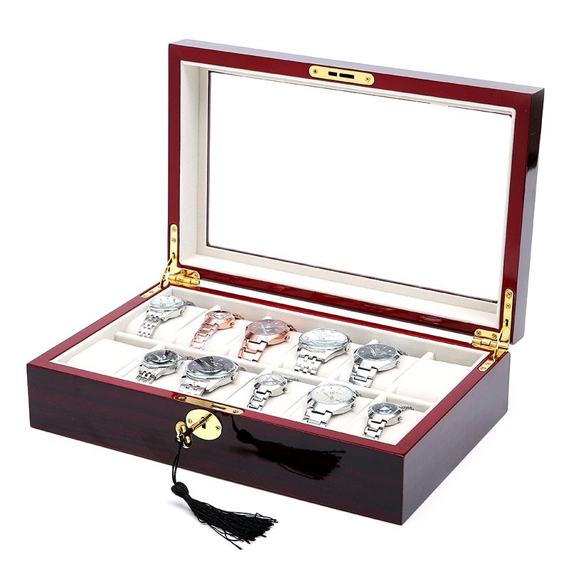 Houten luxe horloge doos horloge opbergdoos