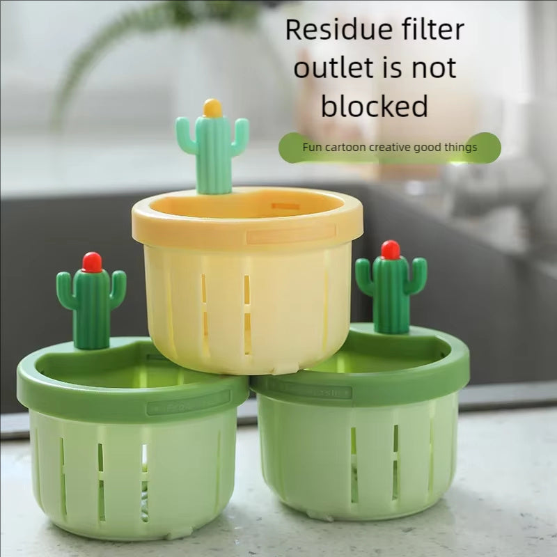 Anti-verstoppende Cactus Keukenafvoerfilter Keukenafvoer Keukenbadafvoer Strainer Afvoerfiltermand, Haarvanger Stopper, Eenvoudig te reinigen Afvoerrestjes en Vuilnisverzamelaar Filterafvoer