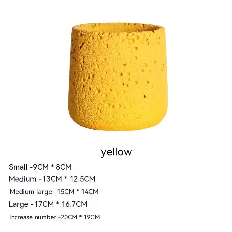 Noordse Cement Bloempot Creatieve Vulkanische Steen Ademend Groen Pot Met Schotel Bloempot