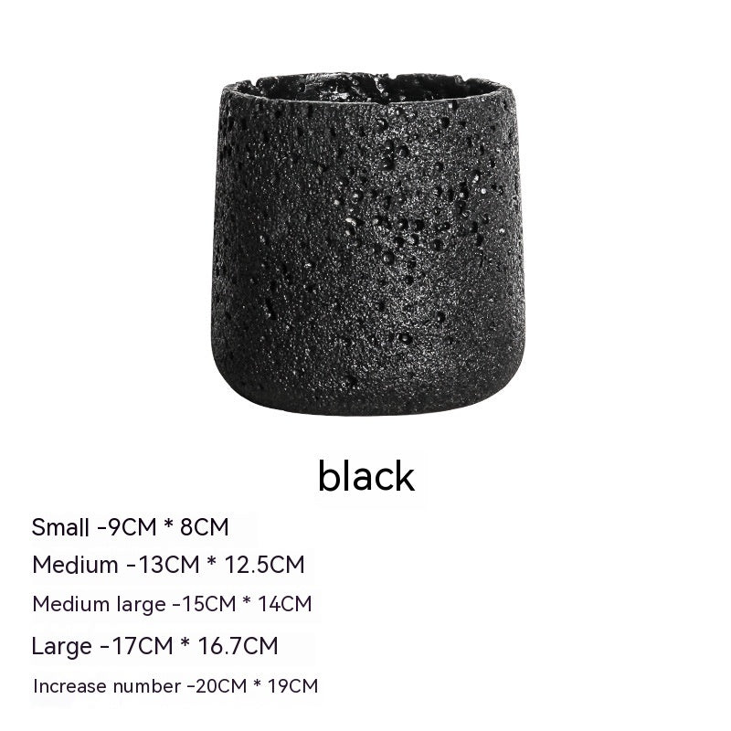 Noordse Cement Bloempot Creatieve Vulkanische Steen Ademend Groen Pot Met Schotel Bloempot