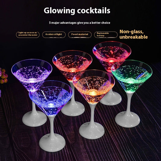 Verre à cocktail en plastique de qualité alimentaire FDA, gobelet LED, gadget de cuisine