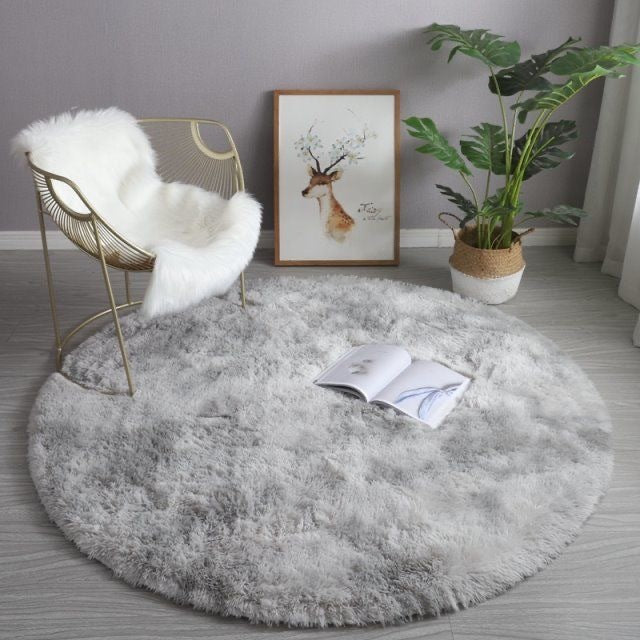 Super Zachte Pluche Ronde Tapijt Mat Fluffy Witte Vloerkleden Voor Woonkamer Thuisdecoratie Slaapkamer Kinderkamer Decoratie Salon Dikke Pool Tapijt