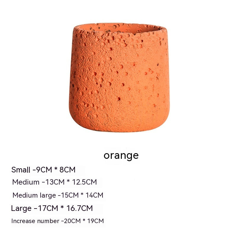 Noordse Cement Bloempot Creatieve Vulkanische Steen Ademend Groen Pot Met Schotel Bloempot