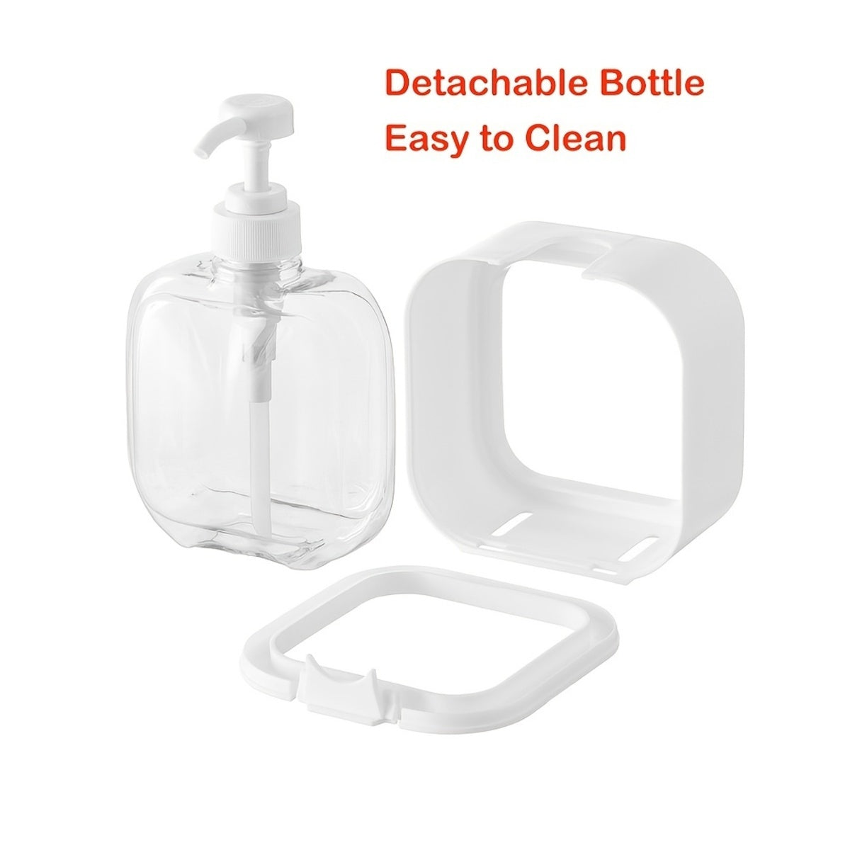 Sponszeepdispenser, 300ml en 500ml afwasmiddel dispenser, navulbare moderne vierkante pompflacon voor lotion, handzeepdispenser voor badkamer, keuken draagbare lege fles, afwasmiddel dispenser