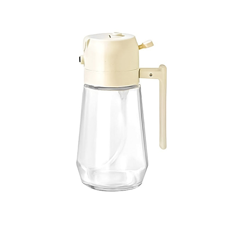 470ML Olijfolie Spuitdispenser Voor Koken BBQ 2 In 1 Glazen Olie Azijn Sojasaus Spray Keuken Olie Fles Voor Air Fryer