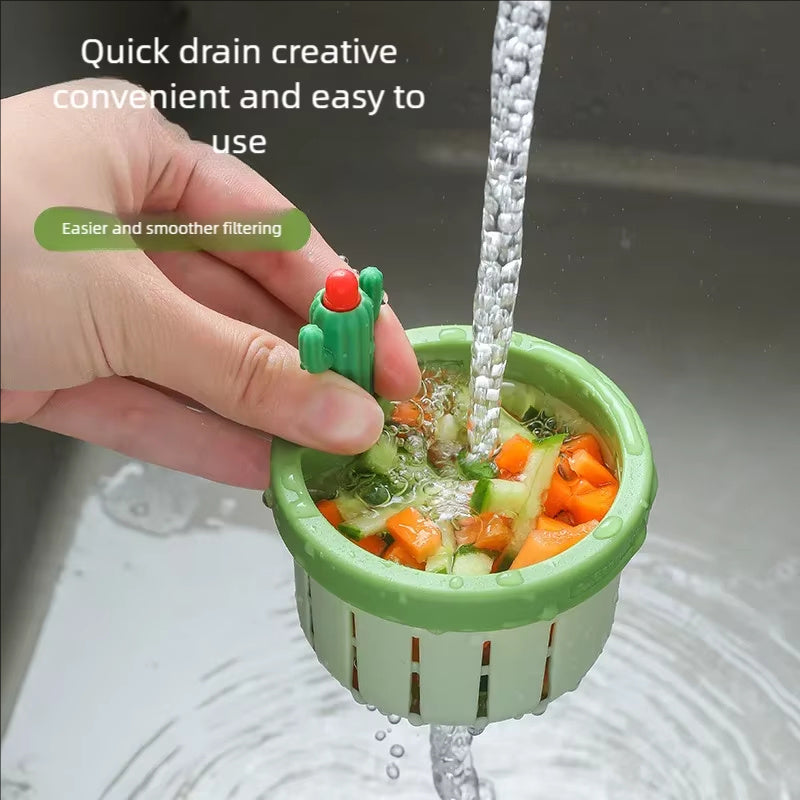 Anti-verstoppende Cactus Keukenafvoerfilter Keukenafvoer Keukenbadafvoer Strainer Afvoerfiltermand, Haarvanger Stopper, Eenvoudig te reinigen Afvoerrestjes en Vuilnisverzamelaar Filterafvoer