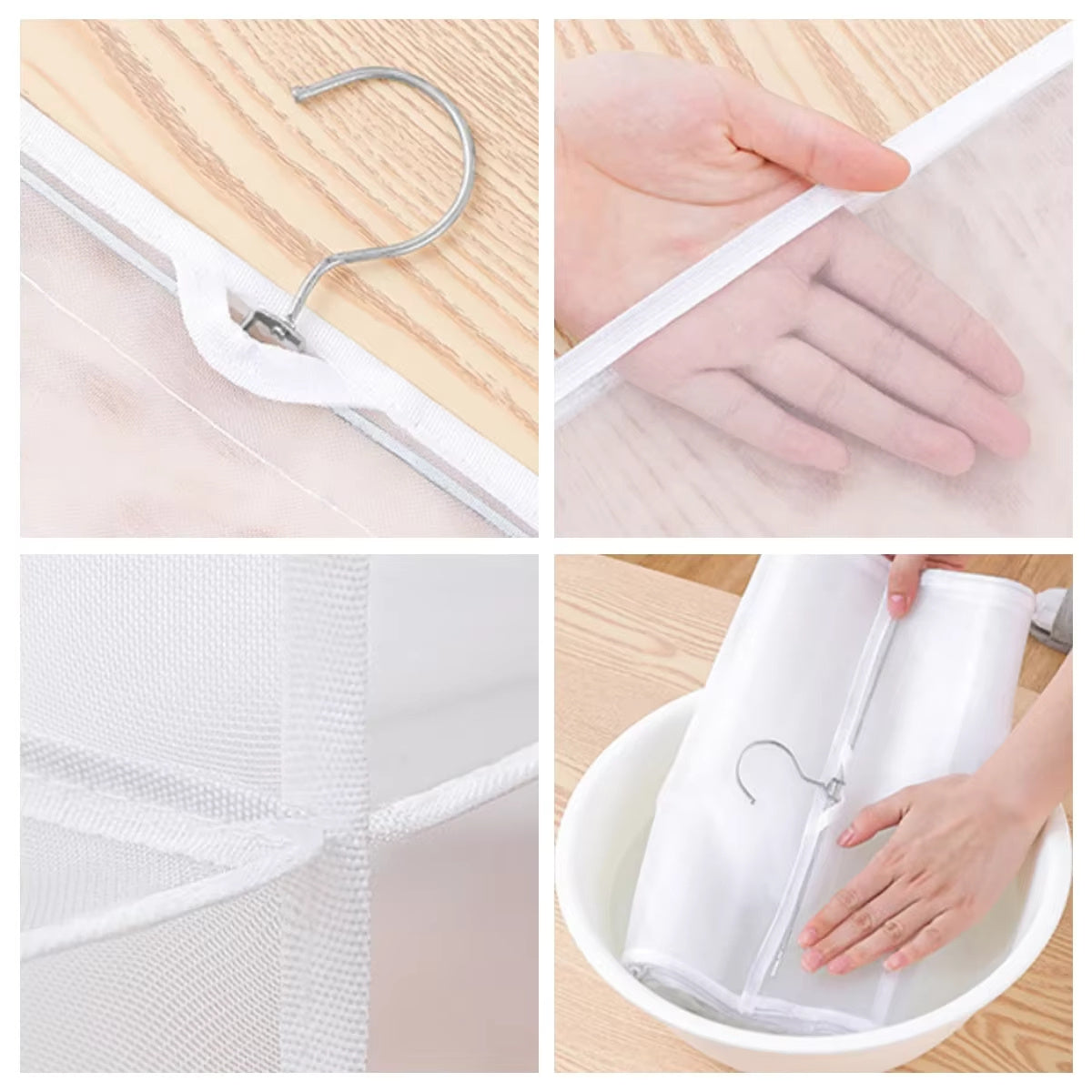 Hangende Handtas Opbergzak Met 8 Pockets Kledingkast Transparante Organizer Stofdichte Deksel Voor Huishoudelijke Allerlei Schoenentas