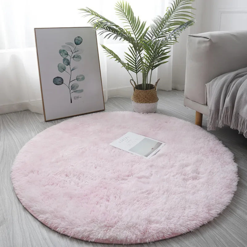 Super Zachte Pluche Ronde Tapijt Mat Fluffy Witte Vloerkleden Voor Woonkamer Thuisdecoratie Slaapkamer Kinderkamer Decoratie Salon Dikke Pool Tapijt