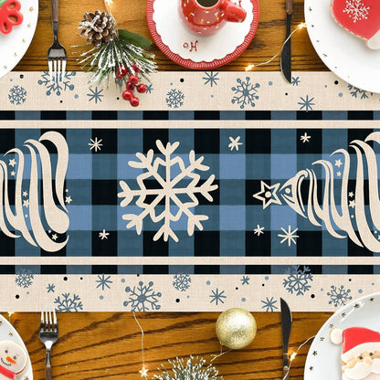 Kerstbomen Vrolijk Kerst Tafelloper, Seizoensgebonden Winter Feest Keuken Eettafel Decoratie Voor Binnen Buiten Thuis Feest Decor 13 X 72 Inch (33 x 183 cm)