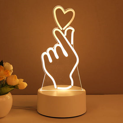 3D Lamp Acryl USB LED Nachtlamp Neon Signaal Lamp Thuisdecoraties Voor Kamerversiering Cadeaus