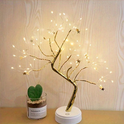 LED Nachtlamp Mini Kerstboom Koperdraad Guirlande Lamp Voor Kinderen Thuis Slaapkamer Decoratie Decor Feestverlichting Vakantieverlichting