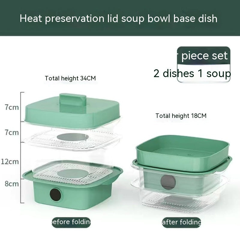 Multi-laags Schotelafdekking Warmtebehoud Keukenafdekking Eettafel Restjes Opslagdoos Transparant Stapel Kookkap Stoompan