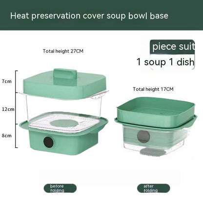 Multi-laags Schotelafdekking Warmtebehoud Keukenafdekking Eettafel Restjes Opslagdoos Transparant Stapel Kookkap Stoompan