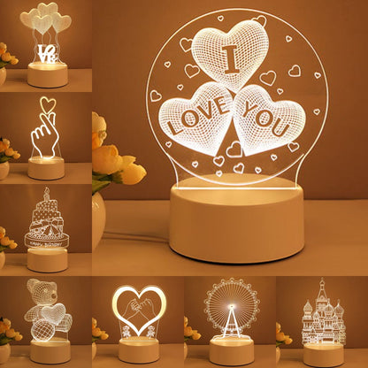 3D Lamp Acryl USB LED Nachtlamp Neon Signaal Lamp Thuisdecoraties Voor Kamerversiering Cadeaus