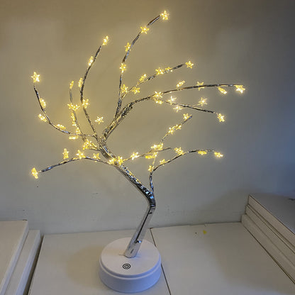 LED Nachtlamp Mini Kerstboom Koperdraad Guirlande Lamp Voor Kinderen Thuis Slaapkamer Decoratie Decor Feestverlichting Vakantieverlichting