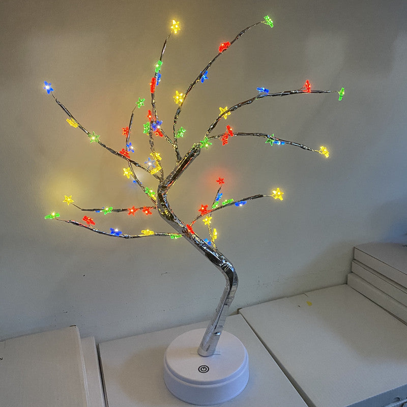 LED Nachtlamp Mini Kerstboom Koperdraad Guirlande Lamp Voor Kinderen Thuis Slaapkamer Decoratie Decor Feestverlichting Vakantieverlichting