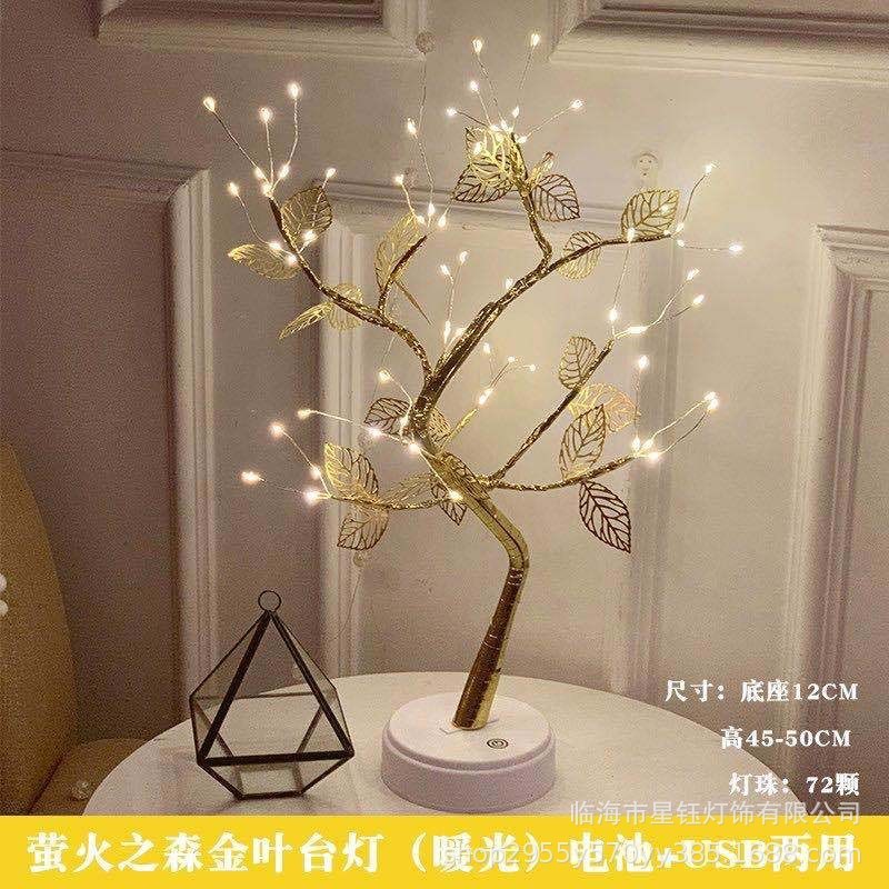 LED Nachtlamp Mini Kerstboom Koperdraad Guirlande Lamp Voor Kinderen Thuis Slaapkamer Decoratie Decor Feestverlichting Vakantieverlichting