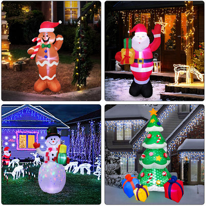 Kerst LED Lichten Glanzende Kerstboom Sneeuwman Opblaasbare Pop Buiten Tuin Decoratie